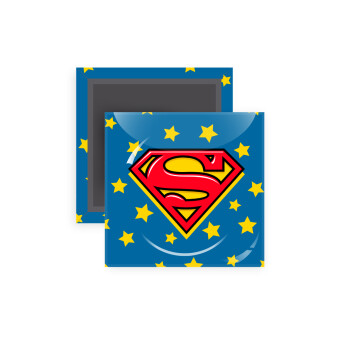 Superman Blue, Μαγνητάκι ψυγείου τετράγωνο διάστασης 5x5cm