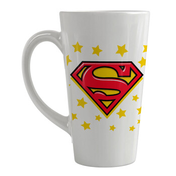 Superman Blue, Κούπα κωνική Latte Μεγάλη, κεραμική, 450ml