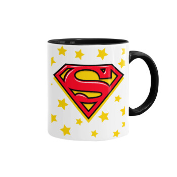 Superman Blue, Mug colored black, ceramic, 330ml