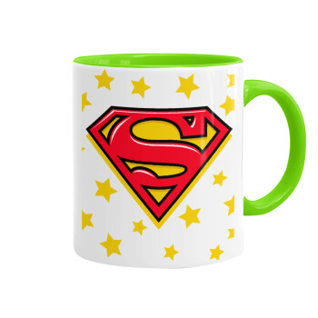 Superman Blue, Κούπα χρωματιστή βεραμάν, κεραμική, 330ml