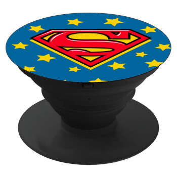 Superman Blue, Phone Holders Stand  Black Hand-held Mobile Phone Holder
