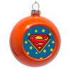 Orange Christmas tree ornament bauble 8cm