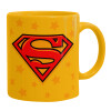 Ceramic coffee mug yellow, 330ml