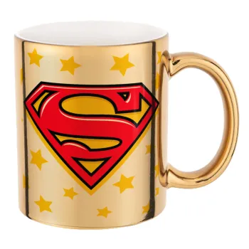 Superman Blue, Mug ceramic, gold mirror, 330ml