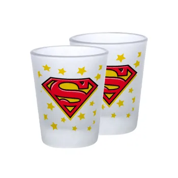 Superman Blue, Σφηνοπότηρα γυάλινα 45ml του πάγου (2 τεμάχια)