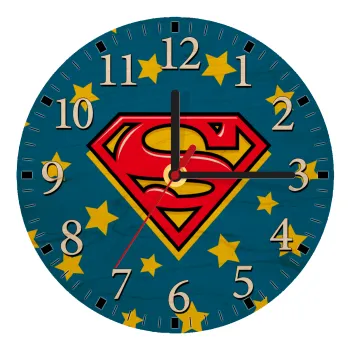 Superman Blue, Ρολόι τοίχου ξύλινο plywood (20cm)
