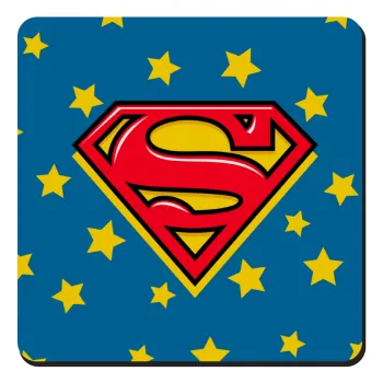 Superman Blue, Τετράγωνο μαγνητάκι ξύλινο 9x9cm