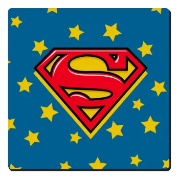 Superman Blue, Τετράγωνο μαγνητάκι ξύλινο 6x6cm