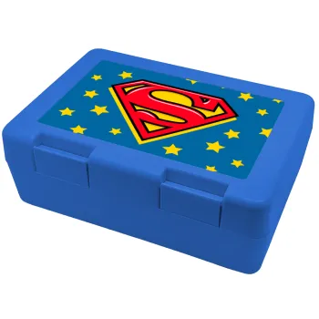 Superman Blue, Children's cookie container BLUE 185x128x65mm (BPA free plastic)