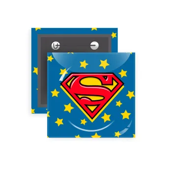 Superman Blue, Κονκάρδα παραμάνα τετράγωνη 5x5cm
