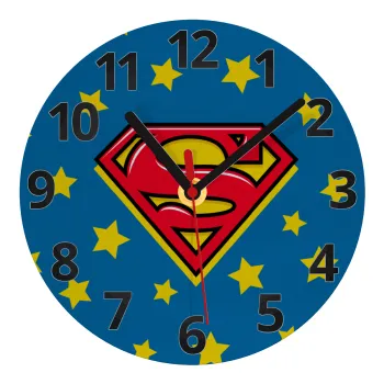 Superman Blue, Ρολόι τοίχου γυάλινο (20cm)