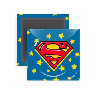 Superman Blue, Μαγνητάκι ψυγείου τετράγωνο διάστασης 5x5cm