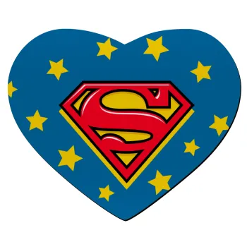 Superman Blue, Mousepad heart 23x20cm