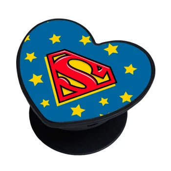 Superman Blue, Phone Holders Stand  καρδιά Μαύρο Βάση Στήριξης Κινητού στο Χέρι