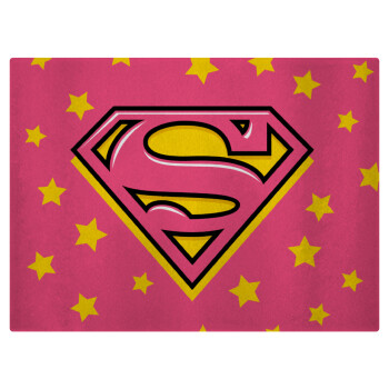 Superman Pink, Επιφάνεια κοπής γυάλινη (38x28cm)