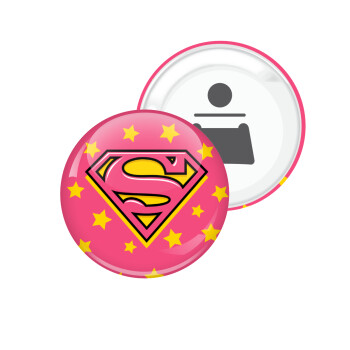 Superman Pink, Μαγνητάκι και ανοιχτήρι μπύρας στρογγυλό διάστασης 5,9cm