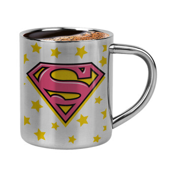Superman Pink, Κουπάκι μεταλλικό διπλού τοιχώματος για espresso (220ml)