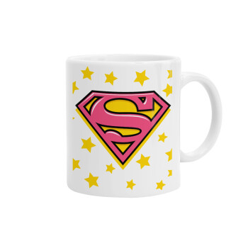 Superman Pink, Ceramic coffee mug, 330ml