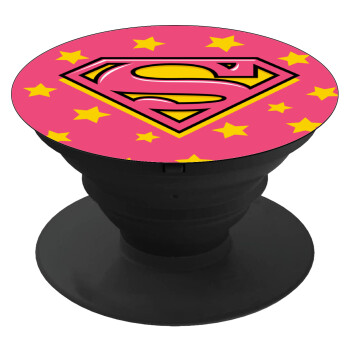 Superman Pink, Phone Holders Stand  Black Hand-held Mobile Phone Holder