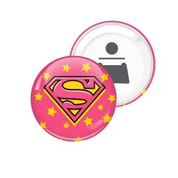 Superman Pink, Μαγνητάκι και ανοιχτήρι μπύρας στρογγυλό διάστασης 5,9cm