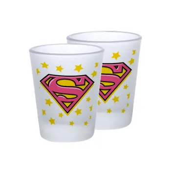 Superman Pink, Σφηνοπότηρα γυάλινα 45ml του πάγου (2 τεμάχια)