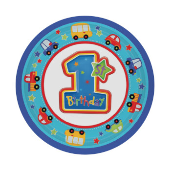 Happy 1st Birthday, Mousepad Round 20cm