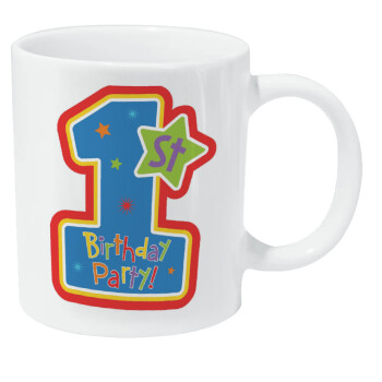 Happy 1st Birthday, Κούπα Giga, κεραμική, 590ml