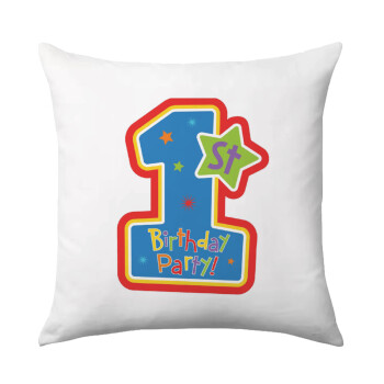 Happy 1st Birthday, Sofa cushion 40x40cm includes filling