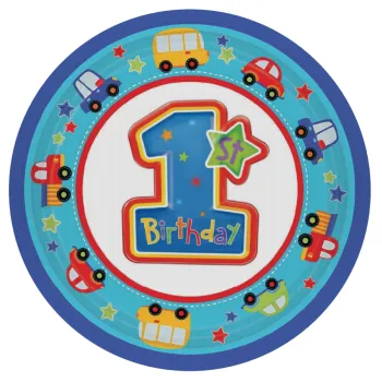 Happy 1st Birthday, Mousepad Round 20cm