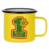 Metallic enamel MATT Yellow cup 360ml