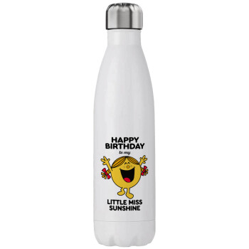 Happy Birthday miss sunshine, Stainless steel, double-walled, 750ml