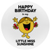 Happy Birthday miss sunshine, Mousepad Στρογγυλό 20cm