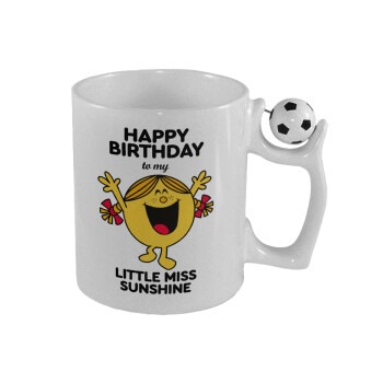 Happy Birthday miss sunshine, Κούπα με μπάλα ποδασφαίρου , 330ml