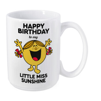Happy Birthday miss sunshine, Κούπα Mega, κεραμική, 450ml