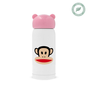 Monkey, Ροζ ανοξείδωτο παγούρι θερμό (Stainless steel), 320ml