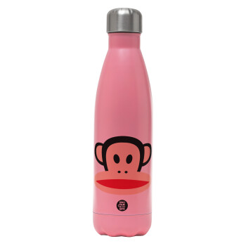 Monkey, Metal mug thermos Pink Mat (Stainless steel), double wall, 500ml