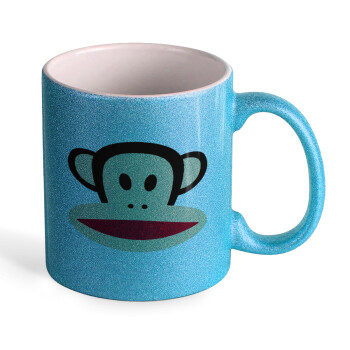 Monkey, Κούπα Σιέλ Glitter που γυαλίζει, κεραμική, 330ml