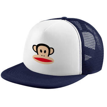 Monkey, Καπέλο Soft Trucker με Δίχτυ Dark Blue/White 
