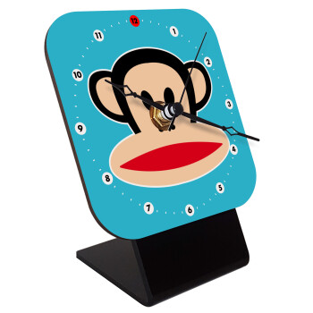 Monkey, Quartz Wooden table clock with hands (10cm)