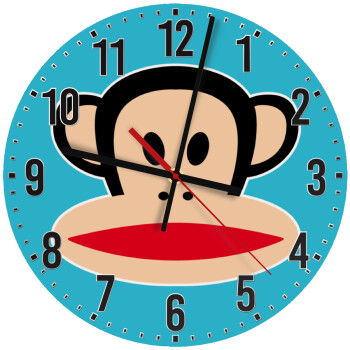 Monkey, Ρολόι τοίχου ξύλινο (30cm)