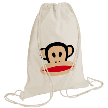 Monkey, Τσάντα πλάτης πουγκί GYMBAG natural (28x40cm)