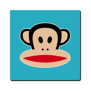 Monkey, Τετράγωνο μαγνητάκι ξύλινο 6x6cm
