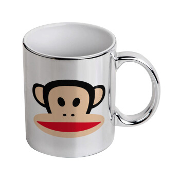 Monkey, Κούπα κεραμική, ασημένια καθρέπτης, 330ml