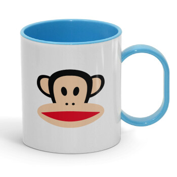 Monkey, Κούπα (πλαστική) (BPA-FREE) Polymer Μπλε για παιδιά, 330ml
