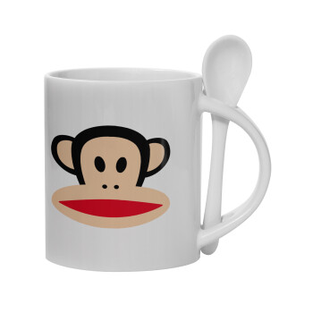 Monkey, Κούπα, κεραμική με κουταλάκι, 330ml (1 τεμάχιο)
