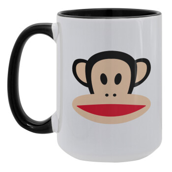 Monkey, Κούπα Mega 15oz, κεραμική Μαύρη, 450ml