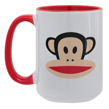 Monkey, Κούπα Mega 15oz, κεραμική Κόκκινη, 450ml