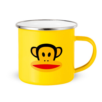Monkey, Κούπα Μεταλλική εμαγιέ Κίτρινη 360ml
