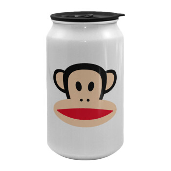 Monkey, Κούπα ταξιδιού μεταλλική με καπάκι (tin-can) 500ml