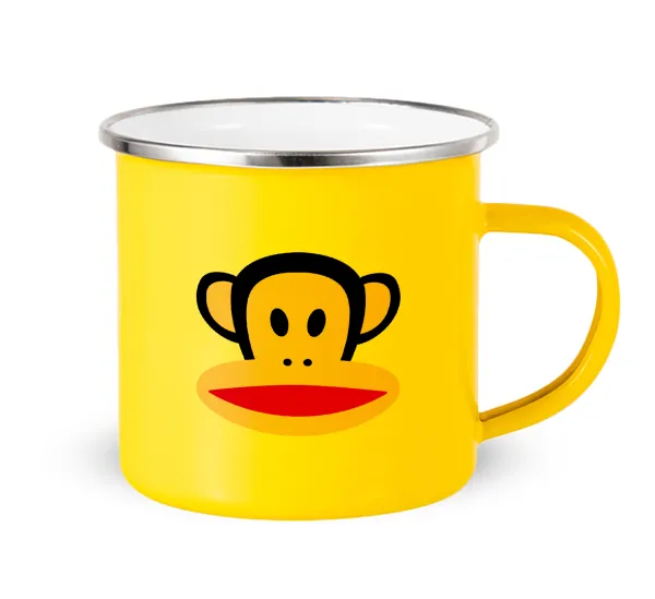 Monkey — Yellow Enamel Metallic Cup 360ml